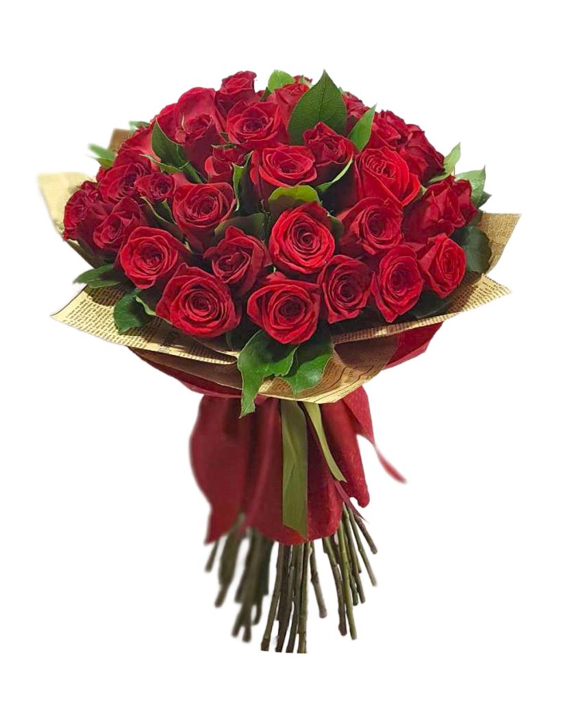 Buchet 49 trandafiri roșii